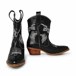 Bota Texana Cavan Dama Negra Clasica